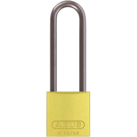 Lockout Padlock, Keyed Different, Aluminum, Yellow, 3 in Shackle Height, 1 9/16 in Body Width MPN:72 HB/40-75 KD Yellow