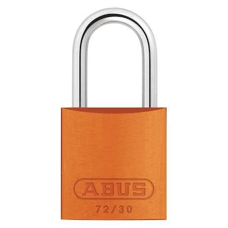 Lockout Padlock, Keyed Alike, Aluminum, Orange, 1 in Shackle Height, 1 1/4 in Body Width MPN:72/30 KA TT36