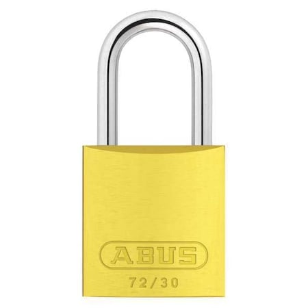 Lockout Padlock, Keyed Different, Aluminum, Yellow, 1 in Shackle Height, 1 1/4 in Body Width MPN:72/30 KD