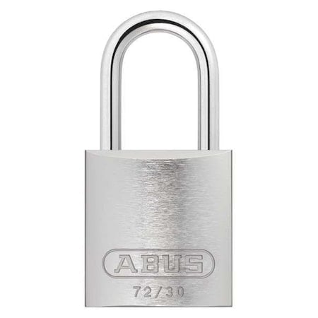 Lockout Padlock, Keyed Different, Aluminum, Silver, 1 in Shackle Height, 1 1/4 in Body Width MPN:72/30 KD