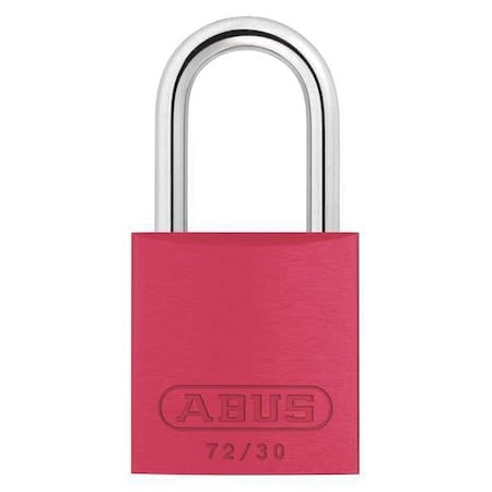 Lockout Padlock, Keyed Different, Aluminum, Red, 1 in Shackle Height, 1 1/4 in Body Width MPN:72/30 KD