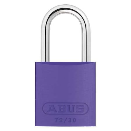 Lockout Padlock, Keyed Different, Aluminum, Purple, 1 in Shackle Height, 1 1/4 in Body Width MPN:72/30 KD