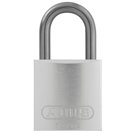 Lockout Padlock, Keyed Alike, Aluminum, Silver, 1 in Shackle Height, 1 1/2 in Body Width, 12 PK MPN:72/40 KAx12 Silver