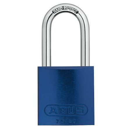 Lockout Padlock, Keyed Alike, Aluminum, Blue, 1 1/2 in Shackle Height, 1 9/16 in Body Width, 12 PK MPN:72HB/40-40 KAx12 Blue
