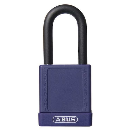 Lockout Padlock, Keyed Alike, Plastic-Covered Aluminum, Purple, 1 1/2 in Shackle Height MPN:74/40 KA PURPLE