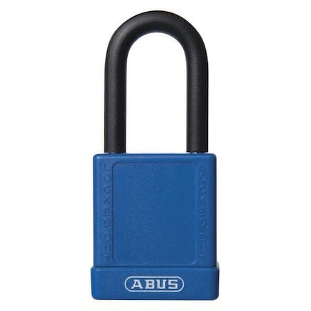 Lockout Padlock, Keyed Different, Plastic-Covered Aluminum, Blue, 1 1/2 in Shackle Height MPN:74/40 KD BLUE