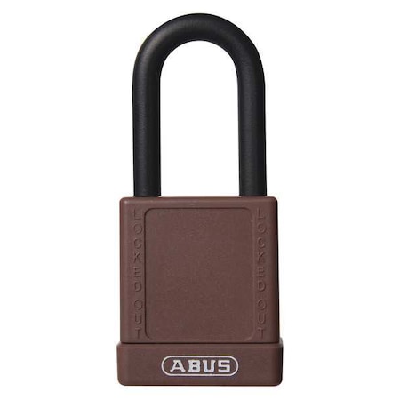 Lockout Padlock, Keyed Different, Plastic-Covered Aluminum, Brown, 1 1/2 in Shackle Height MPN:74/40 KD BROWN