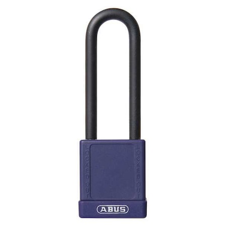Lockout Padlock, Keyed Different, Plastic-Covered Aluminum, Purple, 3 in Shackle Height MPN:74HB/40-75 KD PURPLE