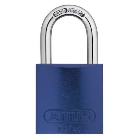 Keyed Padlock, Open, Rectangular Aluminum Body, Hardened Steel Shackle, 3/4 in W, 6 PK MPN:09182