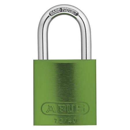 Keyed Padlock, Open, Rectangular Aluminum Body, Hardened Steel Shackle, 3/4 in W, 6 PK MPN:09184