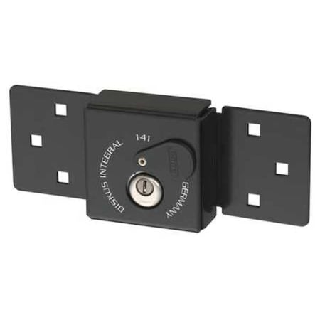 Van Locks with Hasp, Keyed Different, Hardened Steel Shackle MPN:141/200 Black KD
