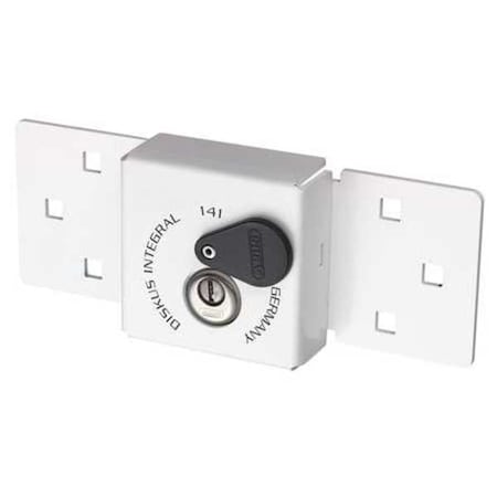 Van Locks with Hasp, Keyed Alike, Hardened Steel Shackle MPN:141/200 White KA
