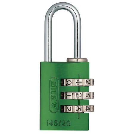 Combination Padlock, Side, Black/Silver MPN:145/20 Green