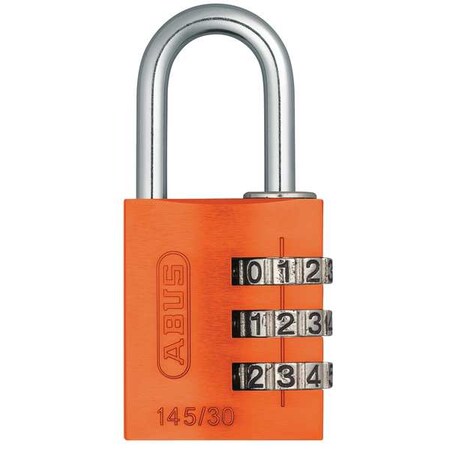 Combination Padlock, Side, Orange MPN:145/30 Orange