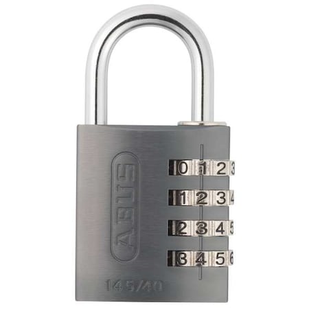 Combination Padlock, 1 4/5in, Rectgle, Blck MPN:145/40 Black