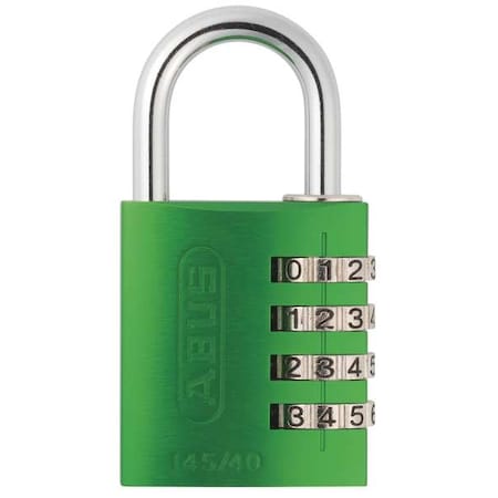 Combination Padlock, Side, Black/Silver MPN:145/40 Green