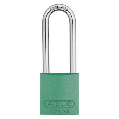 Keyed Padlock, Open, Rectangular Aluminum Body, Hardened Steel Shackle, 13/16 in W, 6 PK MPN:15403