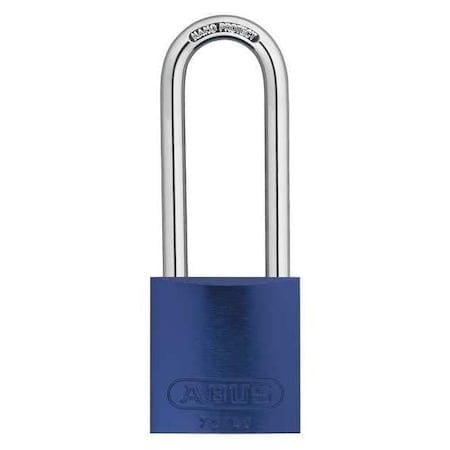 Keyed Padlock, Open, Rectangular Aluminum Body, Hardened Steel Shackle, 13/16 in W, 3 PK MPN:15414