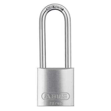 Keyed Padlock, Open, Rectangular Aluminum Body, Hardened Steel Shackle, 13/16 in W, 6 PK MPN:15430