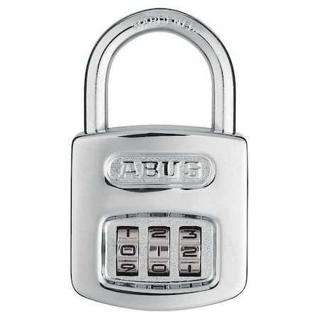 Combination Padlock, Front, Black/Silver MPN:160/40