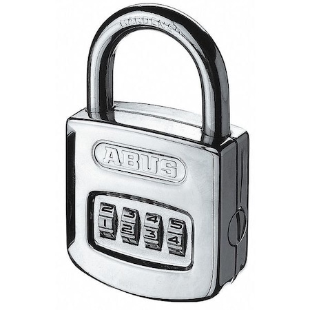 Combination Padlock, Front, Black/Silver MPN:160/50