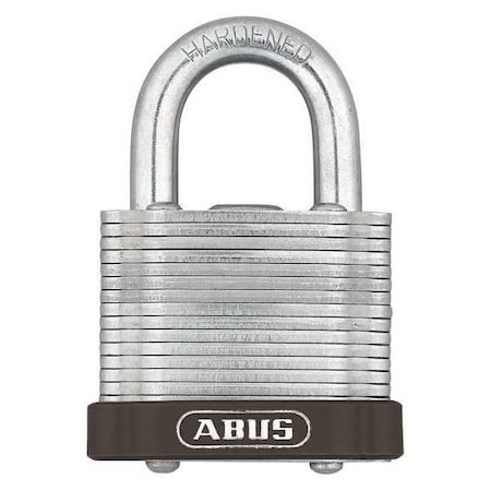 Keyed Padlock, Open, Rectangular Steel Body, Hardened Steel Shackle, 3/4 in W MPN:19326