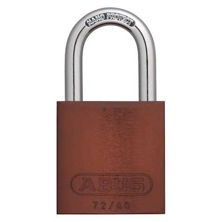 Keyed Padlock, Open, Rectangular Aluminum Body, Hardened Steel Shackle, 11/16 in W, 6 PK MPN:19331