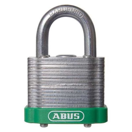 Keyed Padlock, Open, Rectangular Steel Body, Hardened Steel Shackle, 11/16 in W, 6 PK MPN:19346