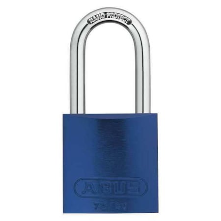Keyed Padlock, Open, Rectangular Aluminum Body, Hardened Steel Shackle, 3/4 in W, 3 PK MPN:19348