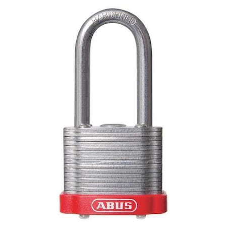 Keyed Padlock, Open, Rectangular Steel Body, Hardened Steel Shackle, 11/16 in W, 3 PK MPN:19359