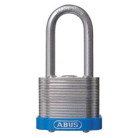 Keyed Padlock, Open, Rectangular Steel Body, Hardened Steel Shackle, 11/16 in W, 3 PK MPN:19360
