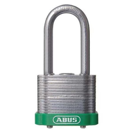 Keyed Padlock, Open, Rectangular Steel Body, Hardened Steel Shackle, 11/16 in W, 3 PK MPN:19361