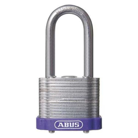 Keyed Padlock, Open, Rectangular Steel Body, Hardened Steel Shackle, 11/16 in W, 3 PK MPN:19366