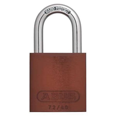 Keyed Padlock, Open, Rectangular Aluminum Body, Hardened Steel Shackle, 3/4 in W, 6 PK MPN:19367