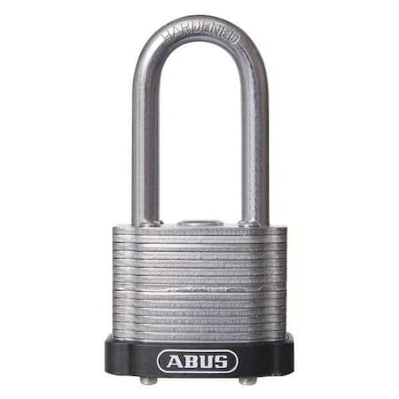 Keyed Padlock, Open, Rectangular Steel Body, Hardened Steel Shackle, 11/16 in W, 6 PK MPN:19373