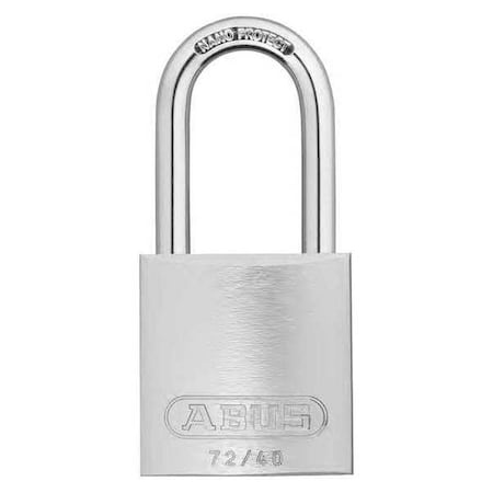 Keyed Padlock, Open, Rectangular Aluminum Body, Hardened Steel Shackle, 3/4 in W, 6 PK MPN:19379