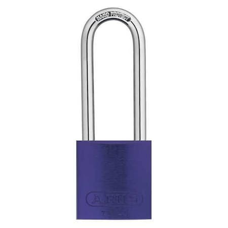 Keyed Padlock, Open, Rectangular Aluminum Body, Hardened Steel Shackle, 13/16 in W, 6 PK MPN:19425