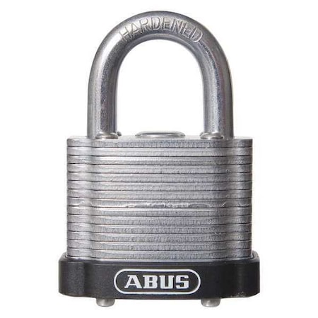 Keyed Padlock, Open, Rectangular Steel Body, Hardened Steel Shackle, 11/16 in W, 6 PK MPN:19691