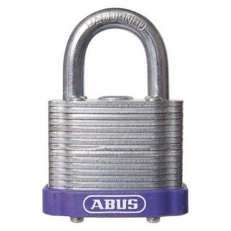 Keyed Padlock, Open, Rectangular Steel Body, Hardened Steel Shackle, 11/16 in W, 6 PK MPN:19693