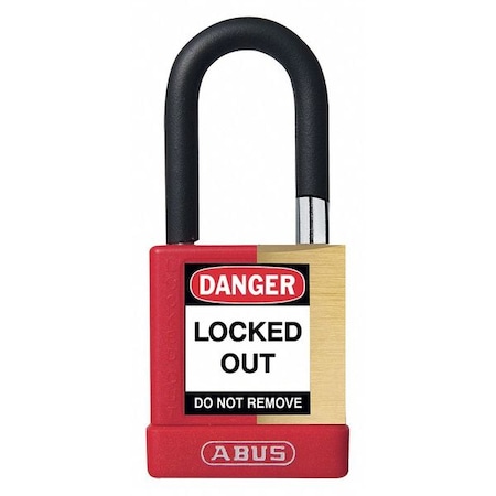 Keyed Padlock, Open, Rectangular Steel Body, Hardened Steel Shackle, 3/4 in W MPN:20030