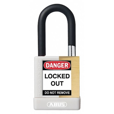 Keyed Padlock, Open, Rectangular Steel Body, Hardened Steel Shackle, 3/4 in W MPN:20039