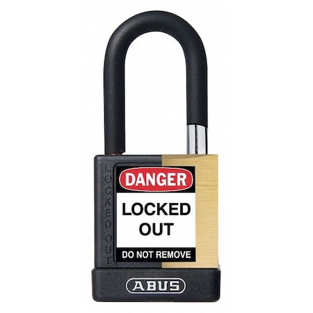 Keyed Padlock, Open, Rectangular Steel Body, Hardened Steel Shackle, 3/4 in W MPN:20040