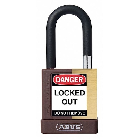 Keyed Padlock, Open, Rectangular Steel Body, Hardened Steel Shackle, 3/4 in W MPN:20041