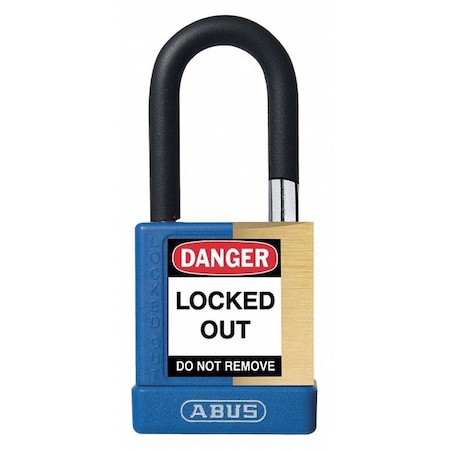Keyed Padlock, Open, Rectangular Steel Body, Hardened Steel Shackle, 3/4 in W MPN:20043