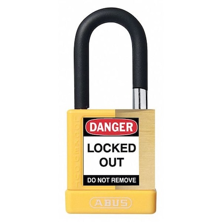 Keyed Padlock, Open, Rectangular Steel Body, Hardened Steel Shackle, 3/4 in W MPN:20045