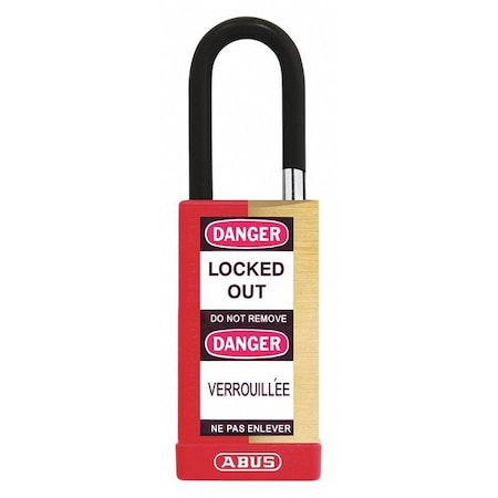 Keyed Padlock, Open, Rectangular Steel Body, Hardened Steel Shackle, 3/4 in W MPN:20050
