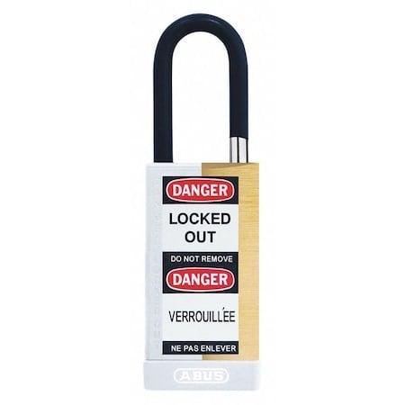Keyed Padlock, Open, Rectangular Steel Body, Hardened Steel Shackle, 3/4 in W MPN:20057