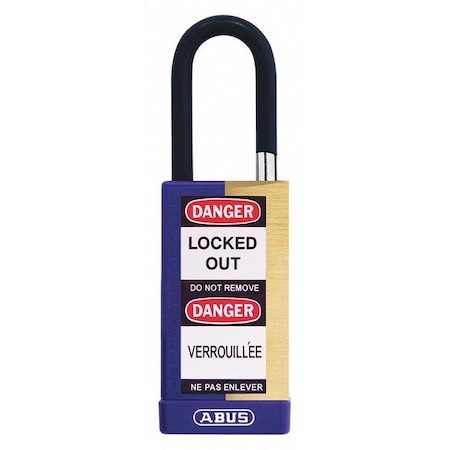 Keyed Padlock, Open, Rectangular Steel Body, Hardened Steel Shackle, 3/4 in W MPN:20065