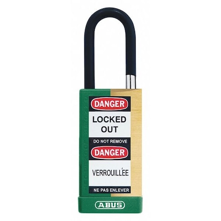 Keyed Padlock, Open, Rectangular Steel Body, Hardened Steel Shackle, 3/4 in W MPN:20066