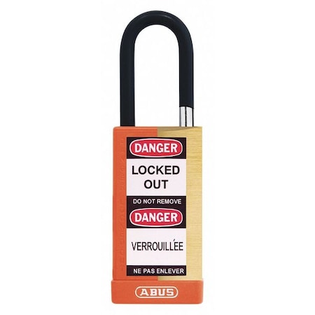 Keyed Padlock, Open, Rectangular Steel Body, Hardened Steel Shackle, 3/4 in W MPN:20067